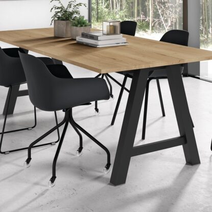 Ensemble table Alegro et chaises Bora, Horta, Zora avec Pad Cloë