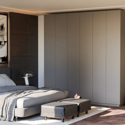 BIJNEN-slaapkamer met een beige kast